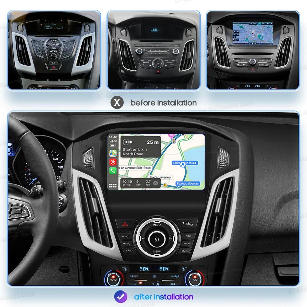 Android 15 Wireless CarPlay Auto For Ford Focus 3 Mk 3 2011 2012 -2015 Car Radio Multimedia Intelligent Systems GPS FM BT SWC