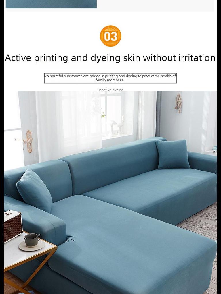 Nordic Chaise Longue Elastic Sofa Cover - Universal All-Season Cushion Cover Set