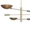 3 Light Pendant Mid Century Modern Raw Brass Sputnik chandelier Cylinder light F