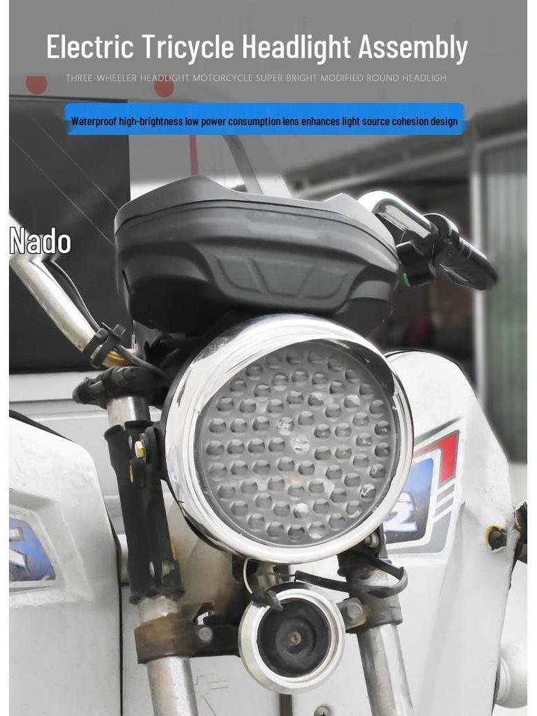 Super Bright LED Headlight for Electric Three-Wheeled Vehicles