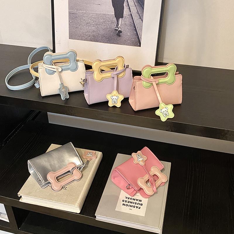 Cute Geometric Pattern Kids Shoulder Bag In Vibrant Color Block For Preschoolers