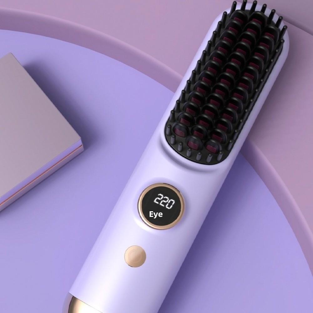 120-220C° Heating Comb 9 Temp Settings USB Charging Hair Brush Home Use