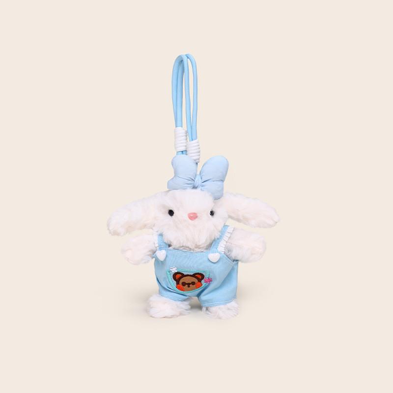 Lop Ear Rompers Cartoon Plush Keychain Healing Doll Bag Decoration Daily Use