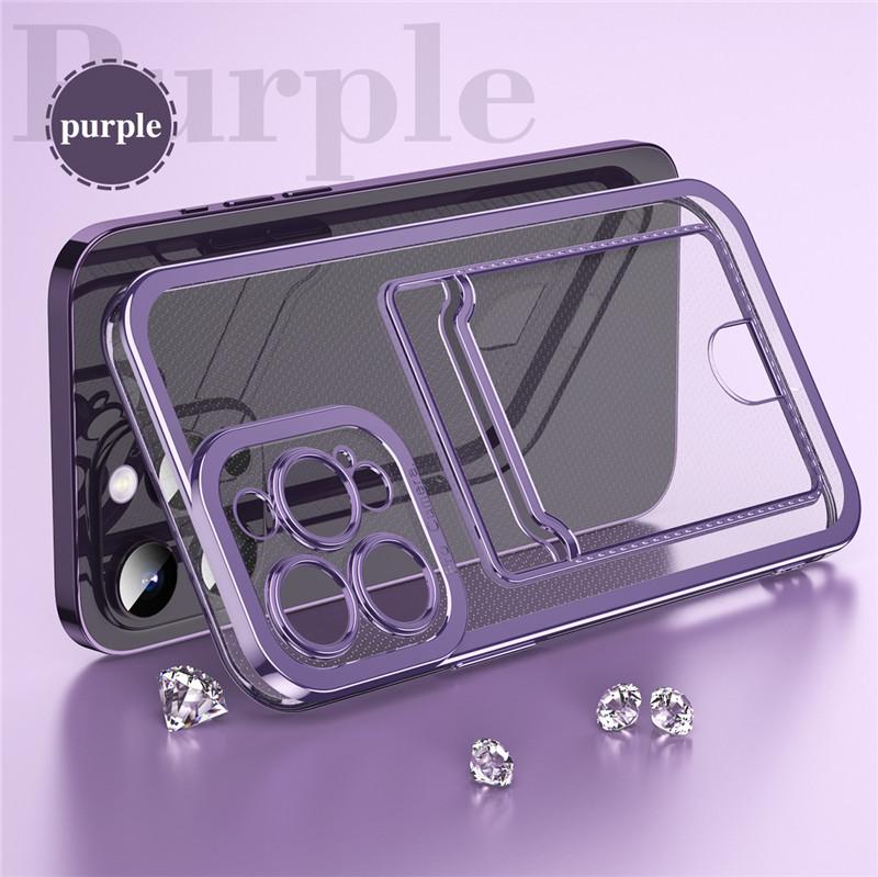 Для iPhone 16 15 14 13 12 11 7 8 Xs Xr SE Pro Max Plus Покрытие Прозрачный ТПУ Толкающий рот Вставка Слот для карт Кошелек Сумка Держатель Задняя крышка Shell Case