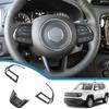 Car Steering Wheel Panel Decoration for Jeep Renegade 2015-2022 Jeep Compass 2017 2018 Interior Mouldings