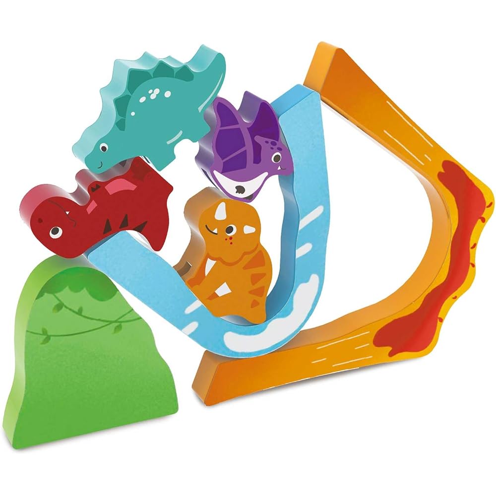 Hape Dinosaur Storage Railway Set Wooden Toy for Ages 1.5 and Up
