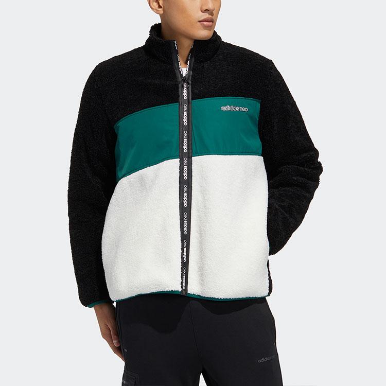 adidas Университетская куртка с логотипом Neo, мужская верхняя одежда, черный Han-Jade-White GU0840