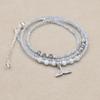 Женские ювелирные изделия ручной работы, трехслойные браслеты с аквамарином и рыбьим хвостом 2 мм, ожерелье двойного назначения, богемный браслет из бисера