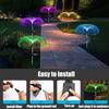 Солнечные светодиодные фонари в виде медуз, уличный садовый декор, светильник для газона, 7 смен цвета, водонепроницаемый патио, двор, декор для дорожки, солнечные цветы, лампа