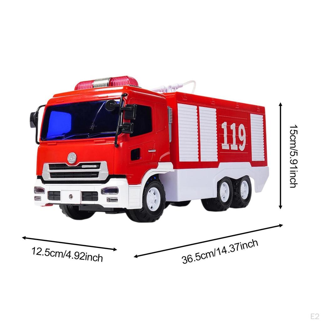 Пожарная машина, настоящее распыление воды, ролевая игра, дорожная игрушка, инерционный двигатель, сила трения
