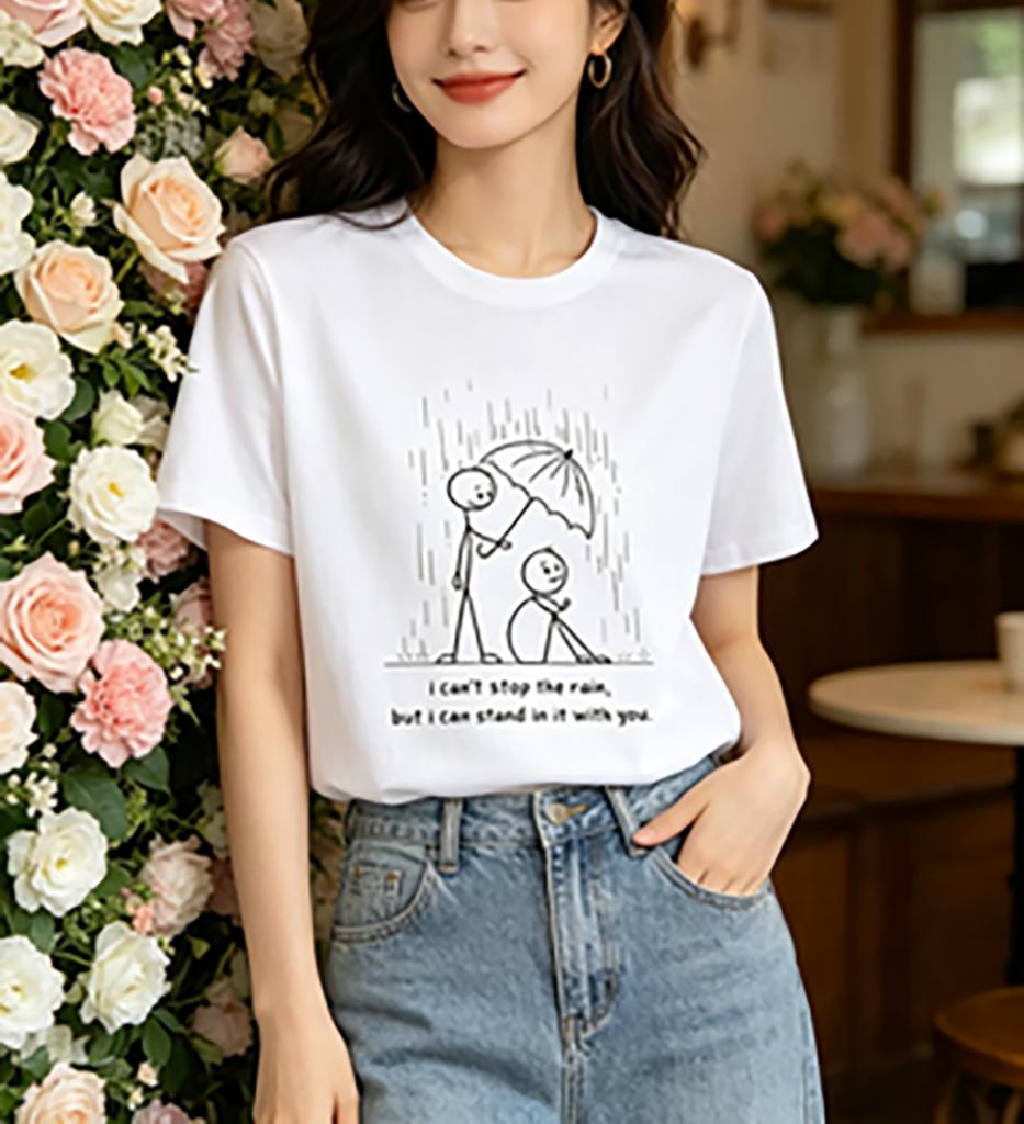 I Cant Stop The Rain Tshirt Unisex Fashion Harajuku T Shirt Summer Sleeve Hip Hop Top Tee Funny Tops