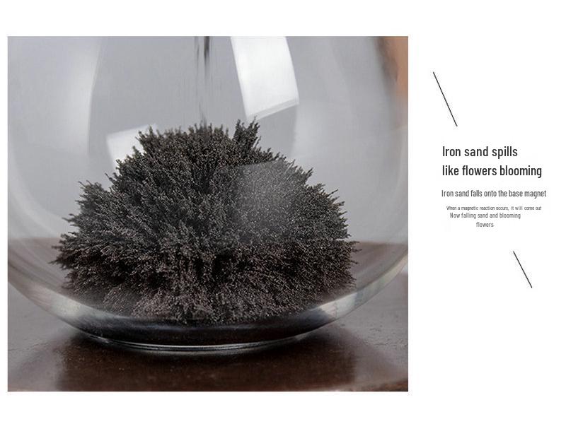 Magnetic Hourglass Timer Decorative Office Desktop Ornament with Quicksand Bottle