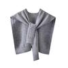 Knitting Shawl Solid Color Design Soft Textured Fabric Easy To Wear Shawl Cozy Wrap Scarf Daily Wear