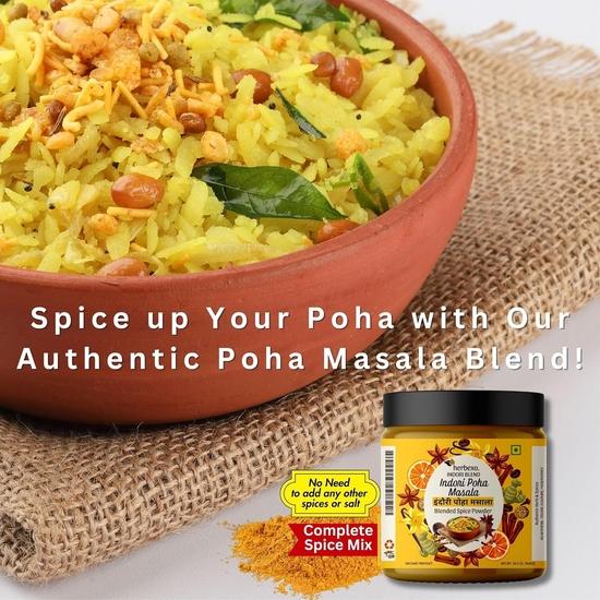 Herbexo Jeeravan Masala Indore Poha Masala Powder - Indori Jeeravan Masala for Poha - Indori Poha Masala Seasoning for Authentic Taste - 50gm