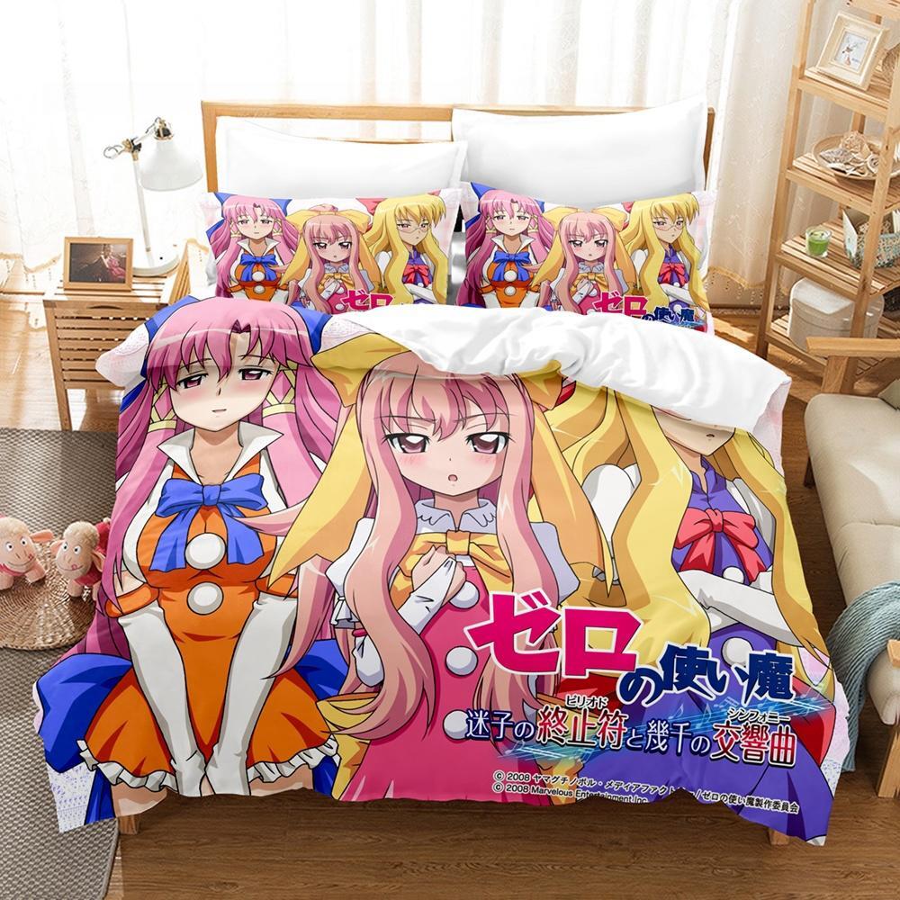 Новый аниме The Familiar of Zero Постельное белье Single Twin Full Queen King Size Bed Set Adult Kid Bedroom Duvet cover Sets Anime Bed