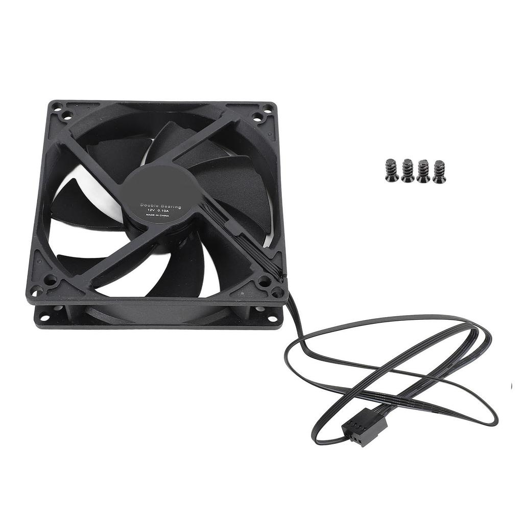 100mm PC PWM Case Fan 100mm Dual Ball Intelligent Temperature Control 1800RPM Low Noise 4PIN Computer Case Cooling Fan