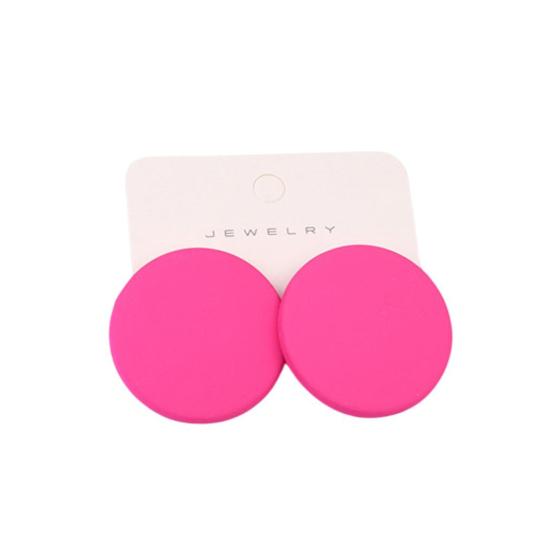 1 пара серег-гвоздиков ярких цветов с геометрическим рисунком, аэрозольная краска, пирсинг, простые для женщин и девочек, большие