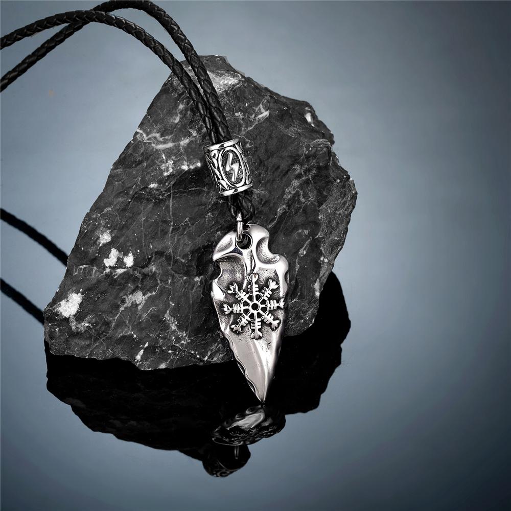 Копье из скандинавской мифологии, Gungnir, щит викингов, ожерелья, мужской амулет из нержавеющей стали для самообороны, руна Vegvisir, скандинавские украшения