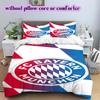 FC Bayern Munich Pattern Bedding Quilt Set Quilt Cover Pillowcase Home Decoration Birthday Gift (1 * duvet cover + 2 * pillowcase, without core)