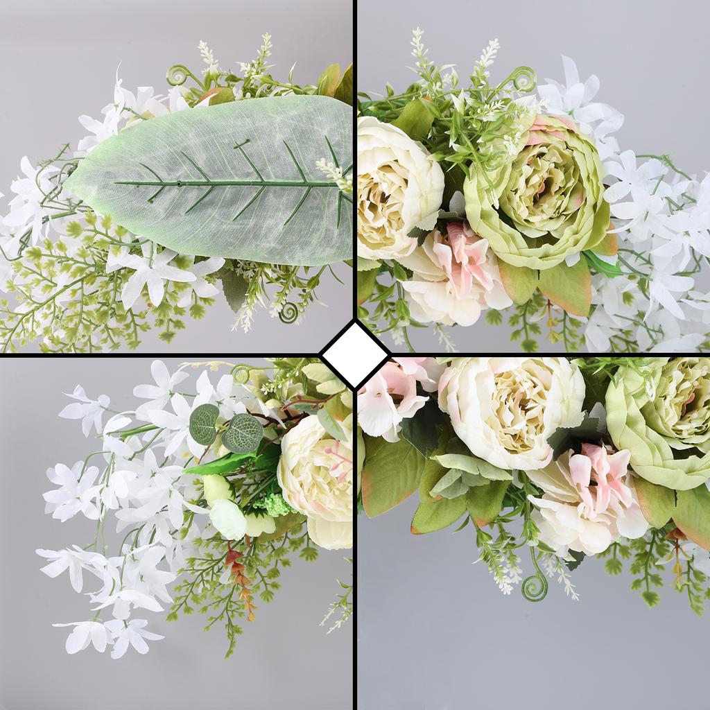 Artificial Floral Swag 29.5 Inch Spring Decorative Wedding Arch Flower for Table Centerpieces Door Lintel Party Pink