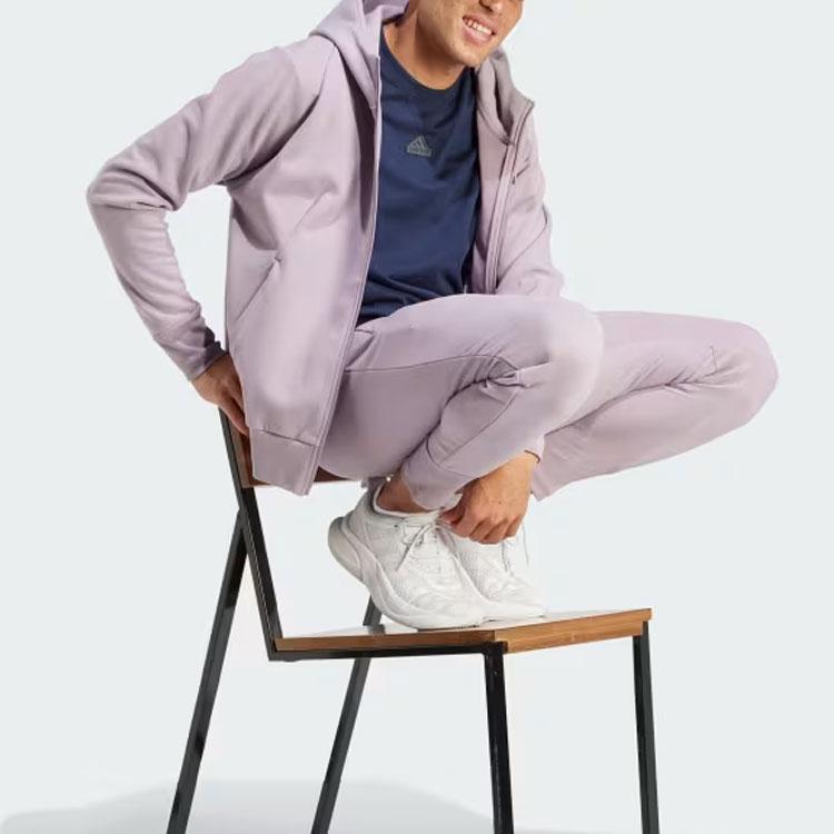 Adidas Z.N.E. Winterized Full-Zip Hooded Track Top Men Jacket Light-Purple IN1847