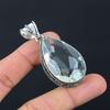 Подвеска из белого топаза с драгоценным камнем, твердая подвеска из стерлингового серебра 925 пробы, ювелирный подарок для унисекс LG-008