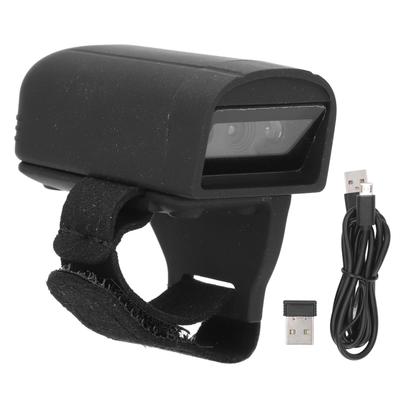 1D 2D Кольцевой сканер штрих-кода 2.4G Беспроводной Bluetooth CCD Красный светодиод Инструмент для сканирования штрих-кода на палец Встроенный аккумулятор