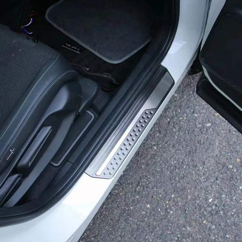 For Honda Vezel HRV HR-V HRV -2024 Door Sill Plate Trim 304 Stainless Steel Kick Pedal Scuff Sticker Car Styling