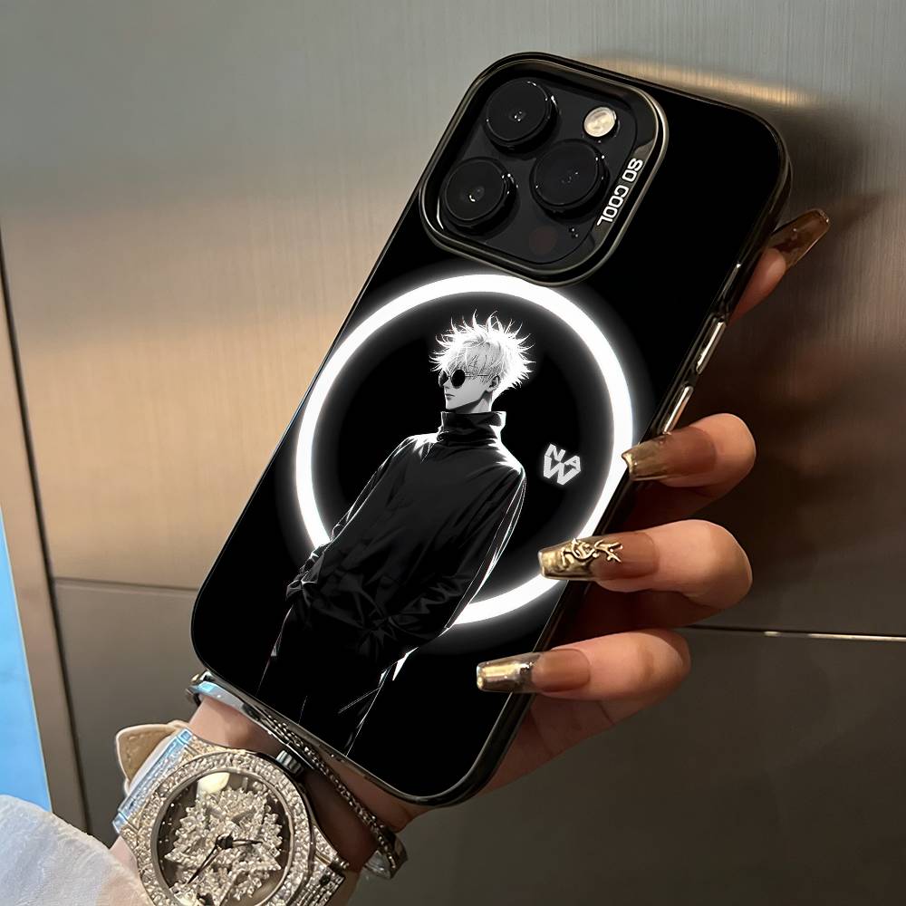 Favorite Anime Characters-S-Satoru G-Gojo For iPhone 17 16 15 14 13 12 11 Pro Max XS 17 Air Silicone Colored Silver Bumper Cover
