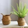 Seaweed Wicker Weave Large Storage Basket Toy Clothes Plant Basket Storage Decorative Storage Basket Household Storage Organizer