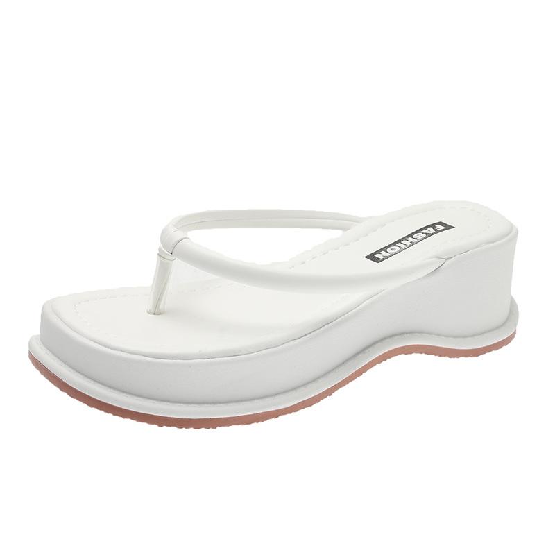 Женские шлепанцы Muffin с толстым носком, новинка 2024 года, модный тренд, сандалии, нишевая пляжная швабра