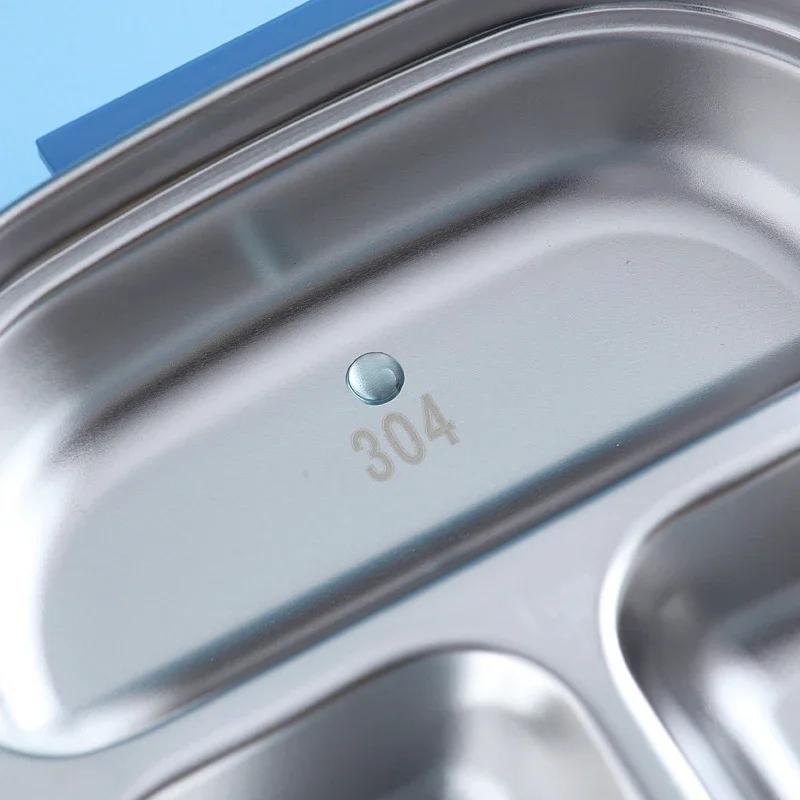 304 Stainless Steel Portable Lunch Box Bento Box for Baby Child Student School Thermal Food Container for Outdoor Camping Picnic