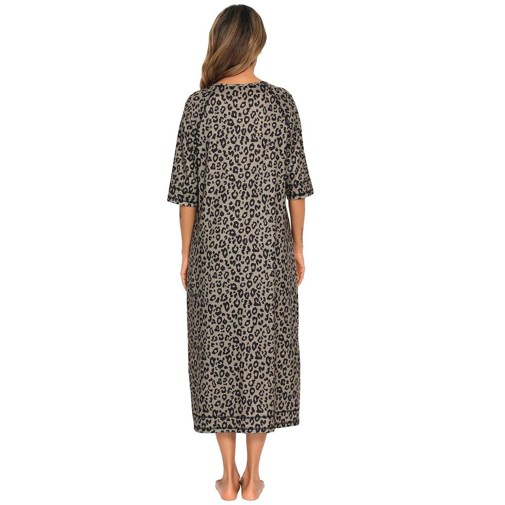 Bright Deer Женский халат для беременных на молнии с длинным рукавом 3/4, халат для родов в больнице, ночные рубашки для кормления, домашний халат, шезлонг, одежда для сна