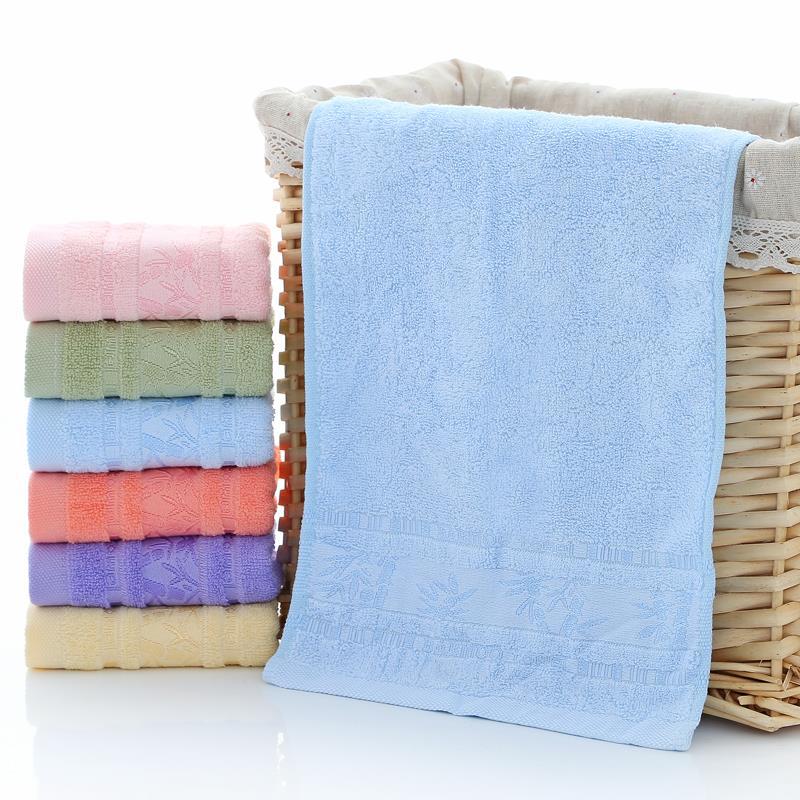Bamboo Fiber Face Towel Household Bathing Towels Rectangle Good Absorption Soft Towels for Home Bathroom