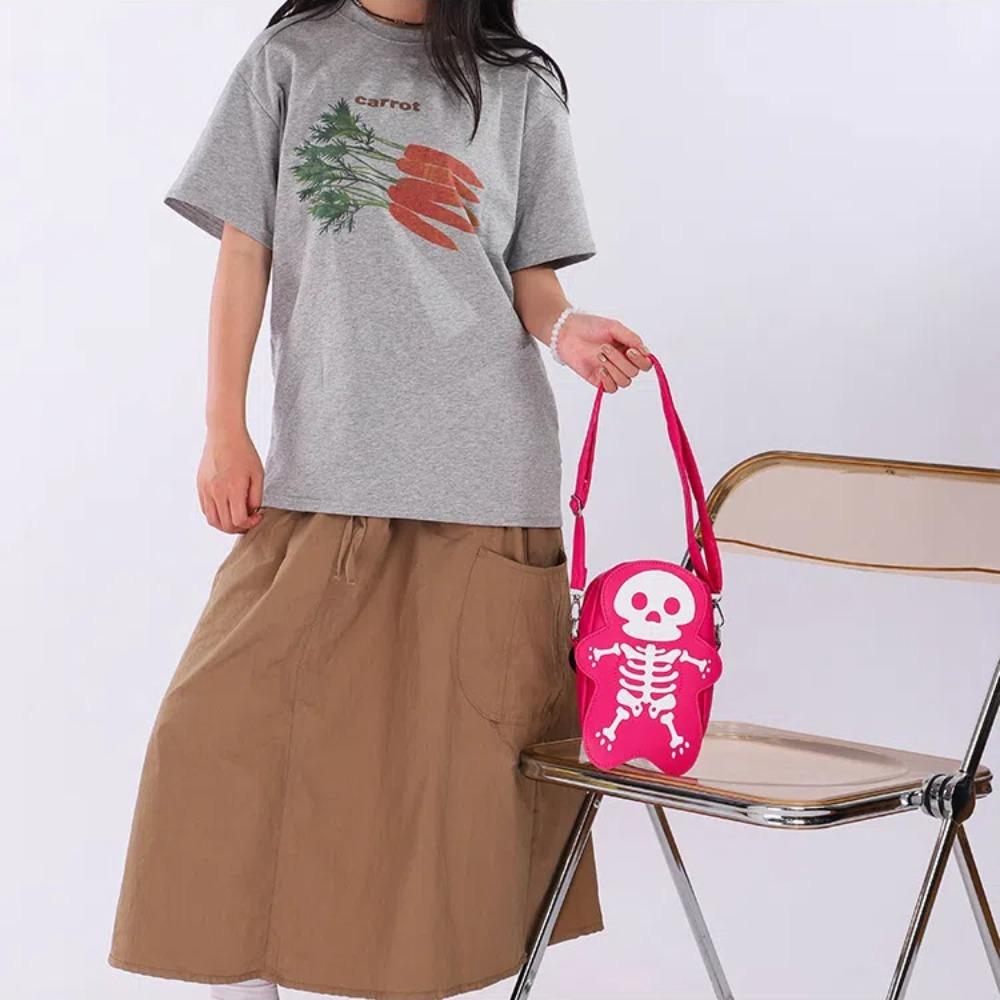 3D Сумка через плечо в виде скелета, Большая вместимость, Милый кошелек с привидением, Сумка-кроссбоди на Хэллоуин, Праздничный подарок