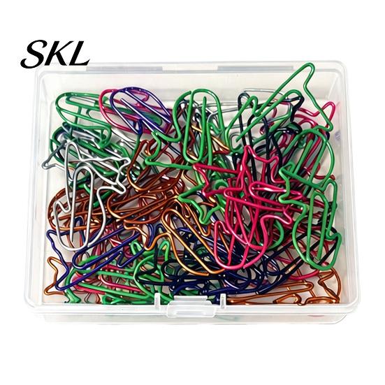 Stationery Gifts for Students 50PCS Cute Decorative Paper Clips, Colorful Assorted Shapes Metal Bookmark Page Markers Journaling File Organizer Office