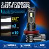 2 шт. 30000LM H8 H11 светодиодные лампы для фар 9005 HB3 9006 HB4 Canbus автомобильный свет 60 Вт турбо светодиодная диодная лампа мини-авто лампада 12 В 6500 К