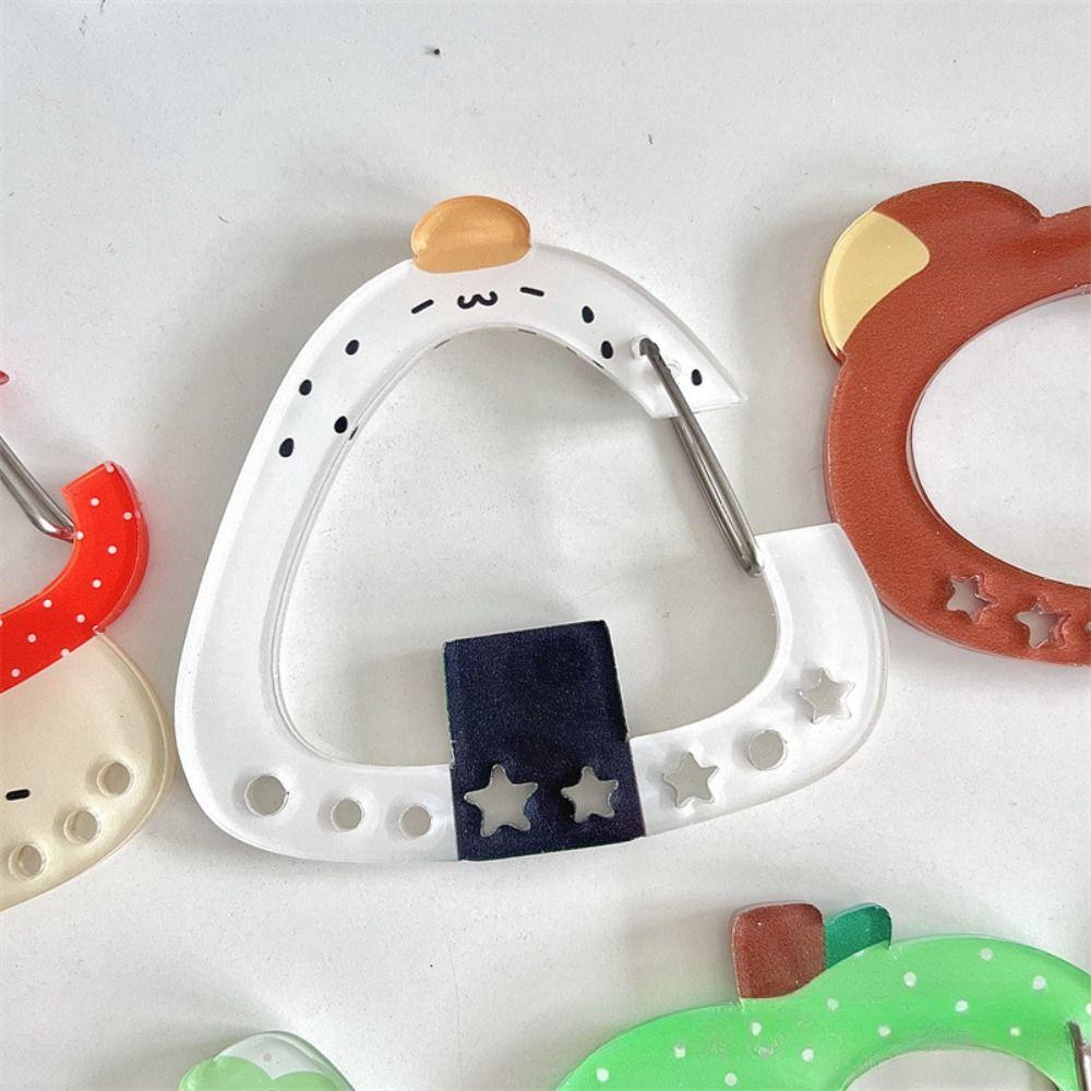 Карабин конфетного цвета Акриловый держатель для карт Брелок Милый крючок для ключей