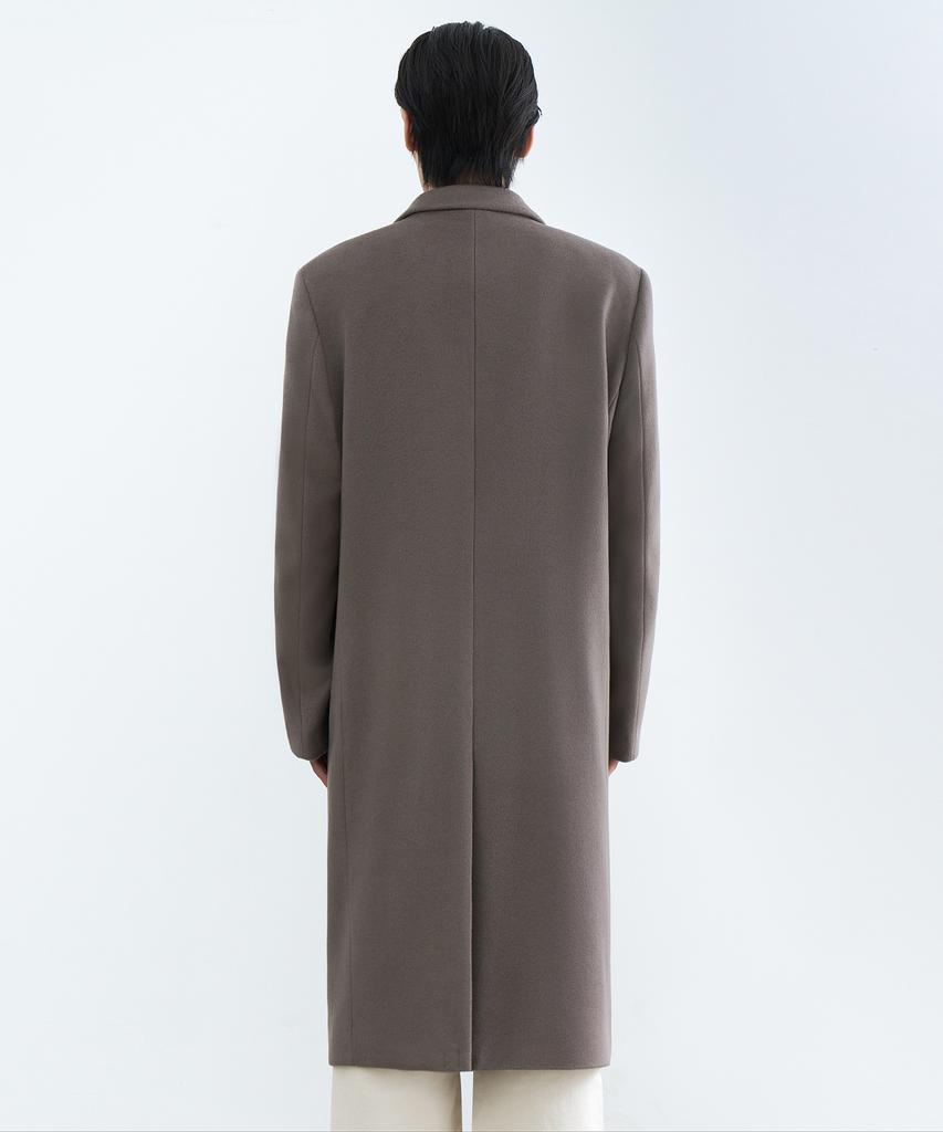 Musinsa Standard Cashmere Blend Masculine Chesterfield Long Coat [Taupe]