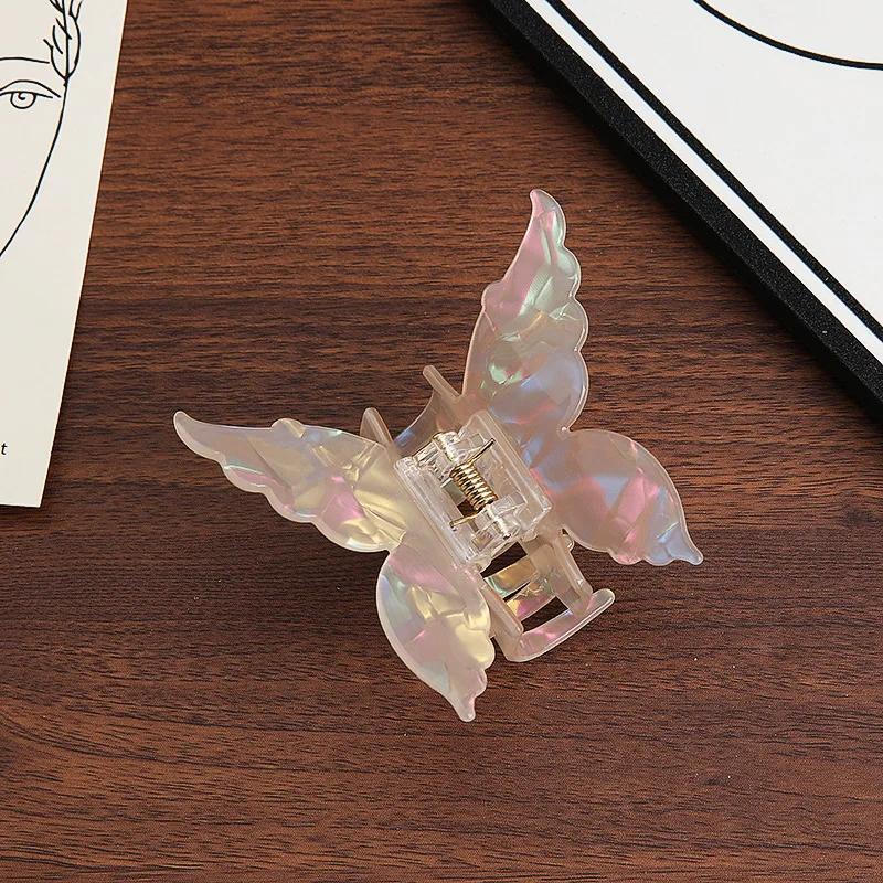 Градиентная бабочка для волос, корейские простые модные заколки для волос, головные уборы, заколки для волос, женские красочные украшения для волос, стильные аксессуары