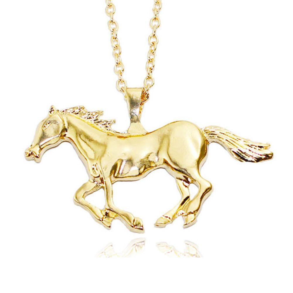 Fashion Jewelry Accessories Silver/Gold Pendant Necklace Pony Necklace Horse Necklace