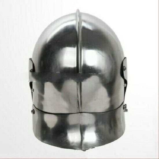 Functional 16G Steel Medieval Knight Pig Face Bascinet Helmet WMA SCA LARP Armor