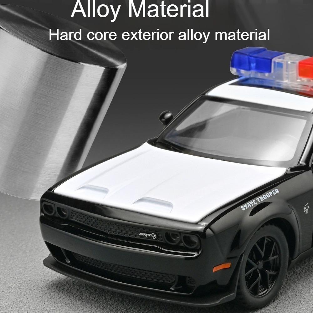 1:32 Hellcat Модель Миниатюрные Игрушечные Машинки Металлические Литые Двери Открываются Симуляция Салона Резиновые Шины Изысканные Модели Полицейских Машин