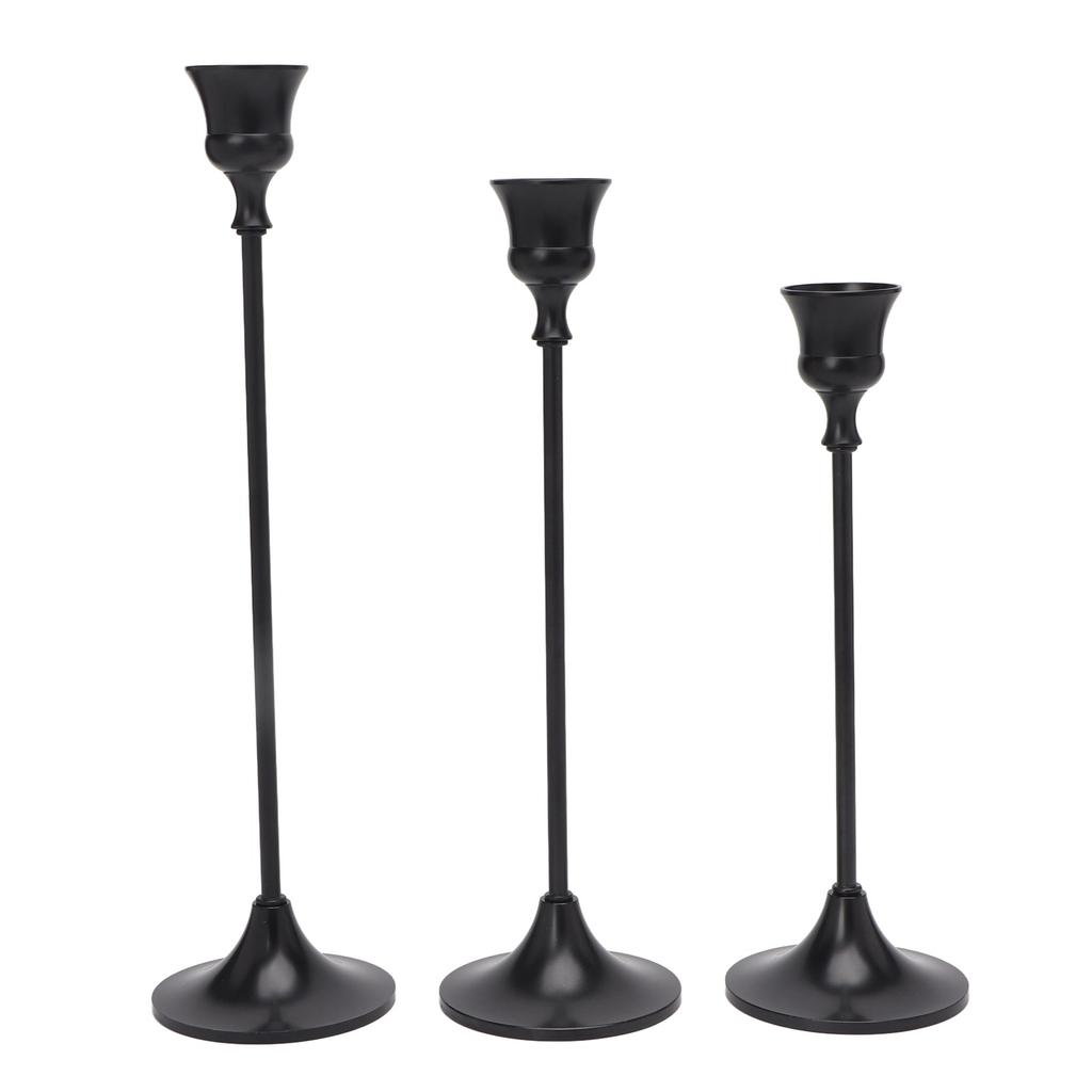 Металлический подсвечник в стиле ретро, изысканные черные конические подсвечники для настольного камина