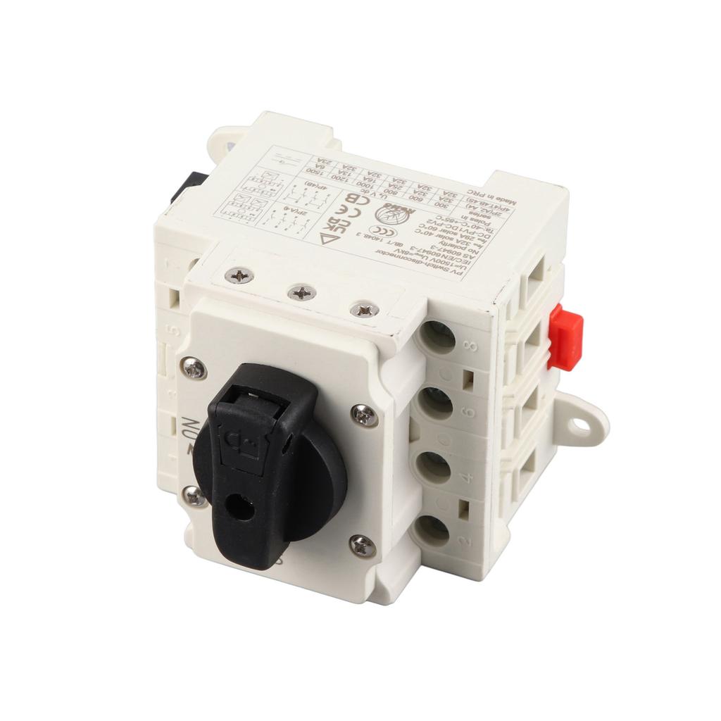 Солнечный разъединитель постоянного тока 32А Гибкий корпус из поликарбоната с огнезащитой Фотоэлектрический изолятор цепи 1000В