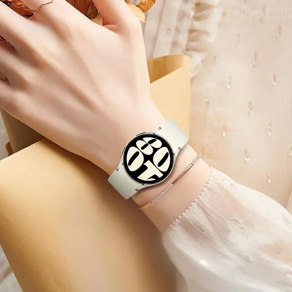 Силиконовый ремешок Для Samsung Galaxy watch 6 4 Classic 47мм 43мм 46мм Изогнутый оригинальный сменный ремешок Для Watch 7 6 5 4 40мм 44мм
