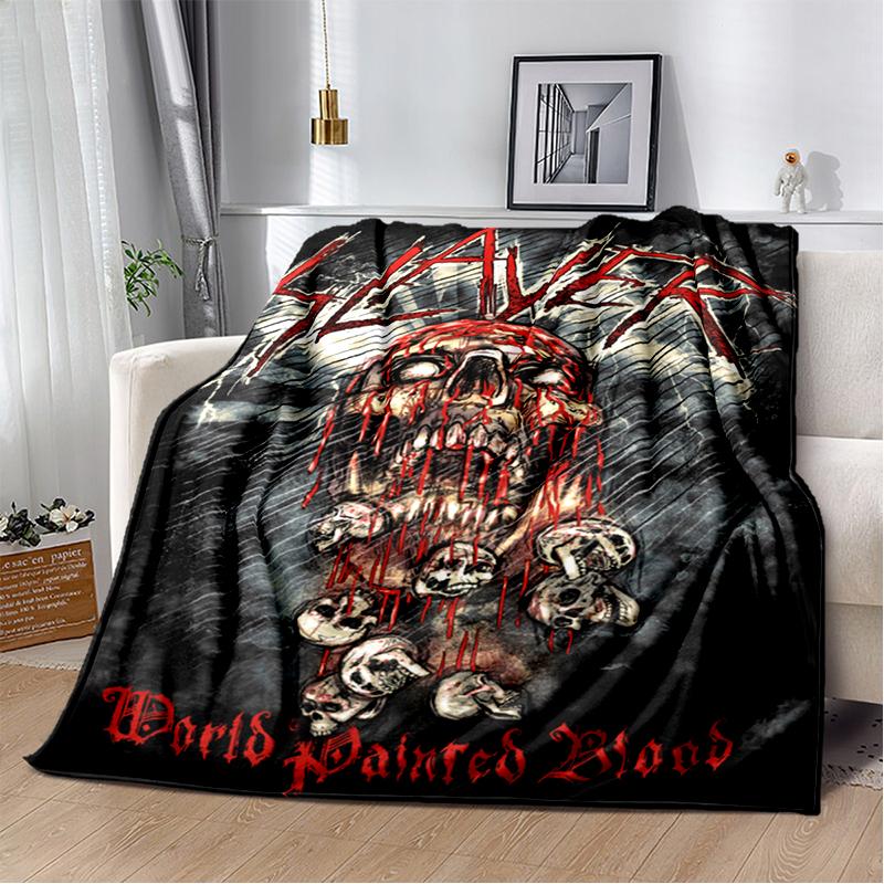 Новый стиль 2025 года Плед с логотипом хэви-метал группы Slayer, Мягкий плед для дома, спальни, кровати, дивана, Покрывало для путешествий, Подарок ребенку