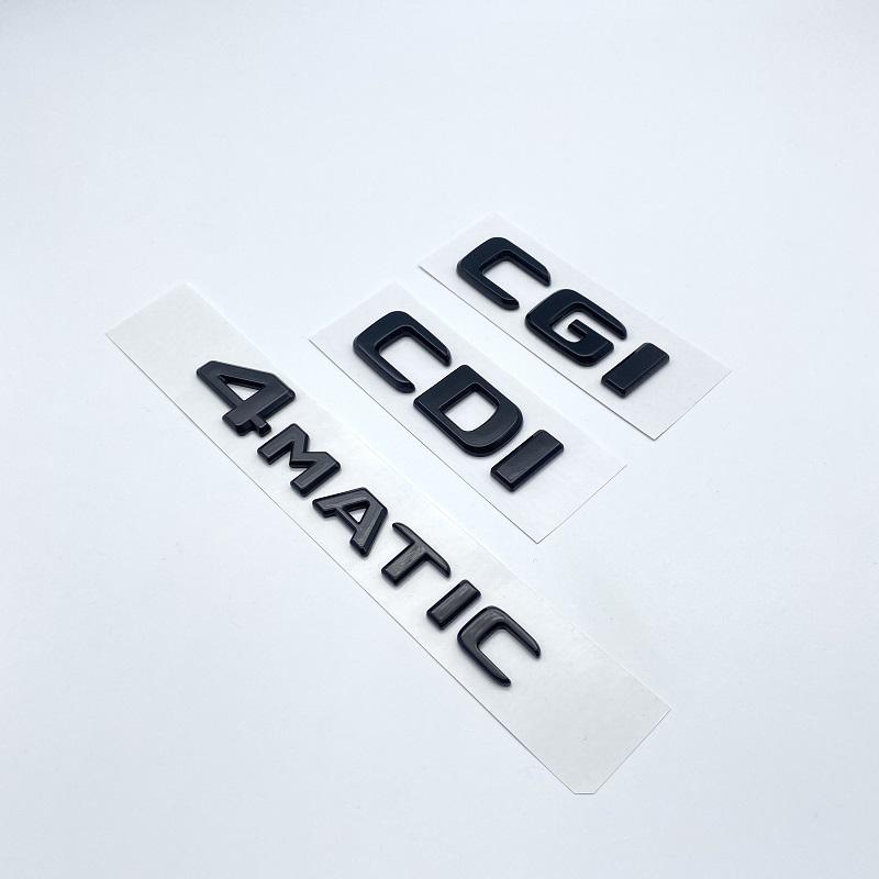 Буквы-эмблемы для Mercedes Benz CDI CGI TDI 4Matic, Стайлинг автомобиля, табличка с логотипом багажника, наклейка с логотипом, плоские шрифты, серебристый, глянцевый