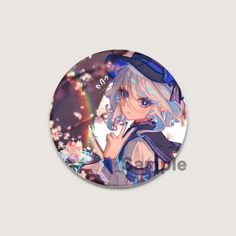 32/44/58mm Anime Genshin Impact Pins Cute Cartoon Furina Badge Handmade Tinplate Brooches Breastpin for Backpack Clothes Gift Accessorys