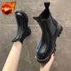 Модные женские ботильоны в стиле байкер-панк, армейские ботинки, кожаная обувь, короткие туфли на толстой платформе для женщин, новинка 2024 года, модные ботинки